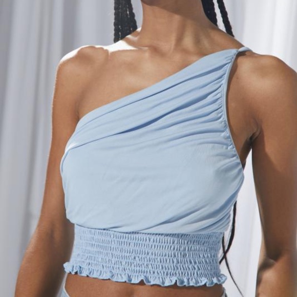 Urban Outfitters Tops - UO Melendez One-Shoulder Smocked Tank Top
